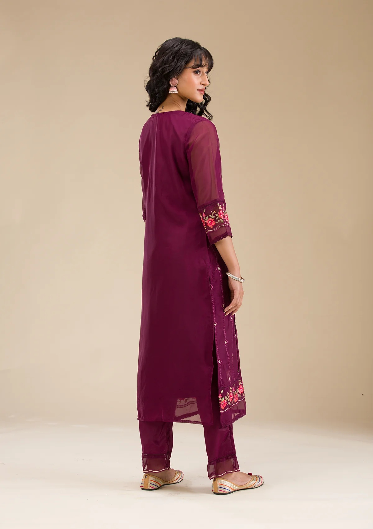 rani pink threadwork crepe readymade salwar suit rani pink threadwork crepe readymade salwar suit